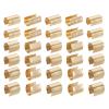PATIKIL 3 Size Leather Rope Clip, 120Pcs Metal Cylindrical Crimp Tubes Foldable End Cap Opening Crimps Fastener for Jewelry Making Tassel Leather Cords DIY Craft, Light Gold view 1