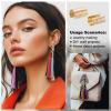 PATIKIL 3 Size Leather Rope Clip, 120Pcs Metal Cylindrical Crimp Tubes Foldable End Cap Opening Crimps Fastener for Jewelry Making Tassel Leather Cords DIY Craft, Light Gold view 3