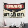 KSXS Funny Kitchen Decor Beware of African Grey Tapestry Wall Decor for Bedroom Aesthetic Man Cave Rules(75X100CM) view 2