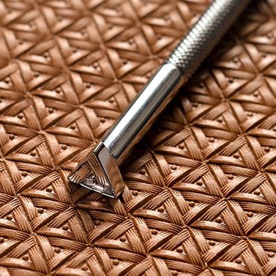 Leather Stamps Tri Braid Geometric Stamp Leather Stamping Tool 304 Stainless Steel Punch Carving DIY LeatherCrafts (Small)