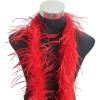 LNJMRU Feather Strips 2 Meter 2 Layer Ostrich Feathers Boa Costumes/Trim for Party/Costume/Shawl/Ostrich Plume Feather Boa(Orange) view 3