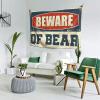 KSXS Tapestries for Bedroom Beware of Bear Tapestry Bedroom Door Decor Astethic Stuff for Room(100X150CM) view 2