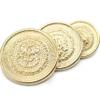 Gold Metal Shank Buttons - 12 Pcs - 3 Size Options - Twin Lion of Kingdom Round Metal Shank Buttons for Men Women Blazer Coat Uniform Shirt Suit and Jacket Sewing Craft DIY N4603 view 1