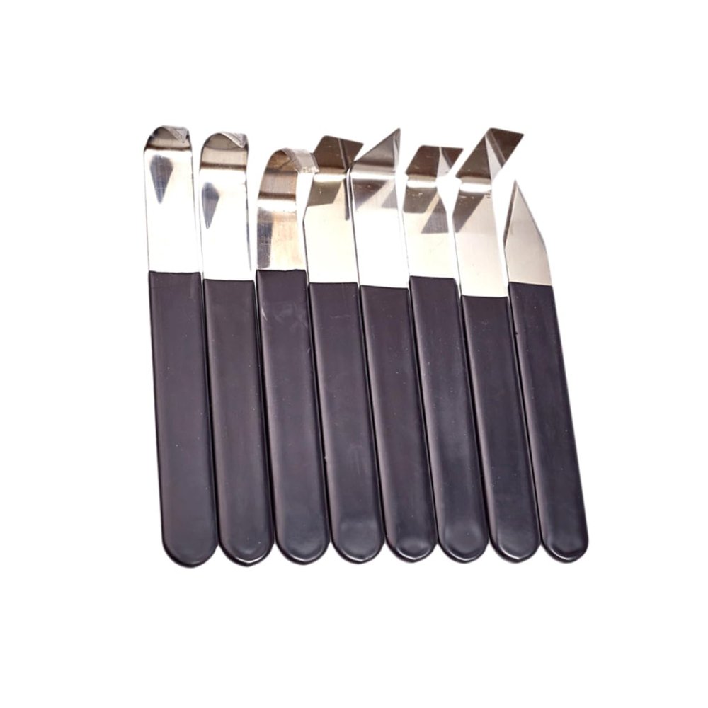 HOODANCOS 8pc Clay Pottery Tool Set Stainless Steel DIY Sculpture Accessories Clay Fettling Tools for Pottery