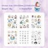 48 Sheets Transparent Kawaii Cat Dog Stickers, Cartoon Animal Decorative Scrapbook Stickers, Puppy PET Waterproof Decals Stickers, for DIY Arts Crafts Cards Wrap Journaling Supplies view 2