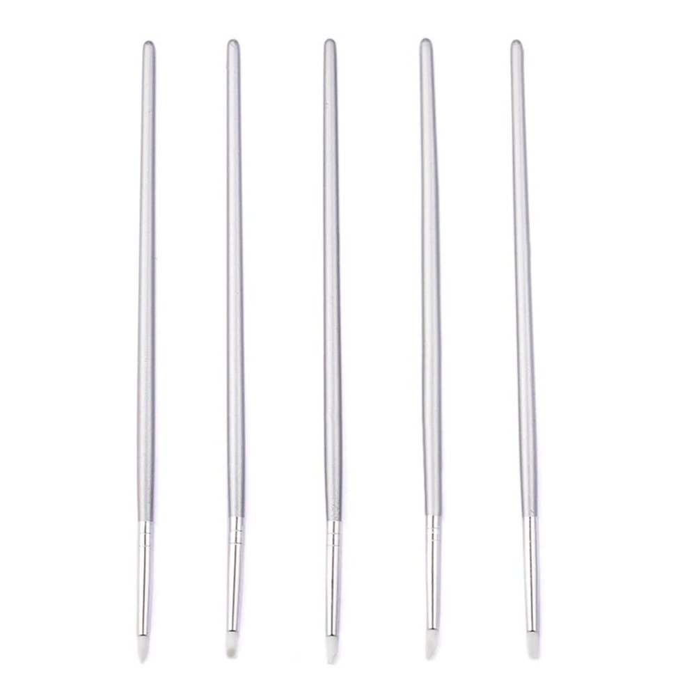 kobeIeen Painting Carving Brush 5 Styles Soft Clay Resin Smearing Sticks Epoxy Resin Coloring Daubed Silicone Pens Color Shaper Sculpting Painting Tools