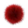 Gumney Faux Fox Fur Balls, 3.93 Inch Fluffy Pom Pom Ball with Hidden Button for DIY Hats Key Chains Scarves Gloves Bags Clothing Accessories, Wine Red view 1