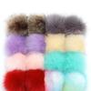 Gumney Faux Fox Fur Balls, 3.93 Inch Fluffy Pom Pom Ball with Hidden Button for DIY Hats Key Chains Scarves Gloves Bags Clothing Accessories, Wine Red view 4