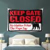 Men Cave Decor Keep Gate Closed No Matter What The Pug Say Tapestry Wall Tapestry for Bedroom Man Cave Decorations(100X150CM) view 3