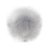 Gumney Faux Fox Fur Balls, 3.93 Inch Fluffy Pom Pom Ball with Hidden Button for DIY Hats Key Chains Scarves Gloves Bags Clothing Accessories, Light Gray view 1