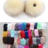 Gumney Faux Fox Fur Balls, 5.9 Inch Fluffy Pom Pom Ball with Hidden Button for DIY Hats Key Chains Scarves Gloves Bags Clothing Accessories, Colorful view 4