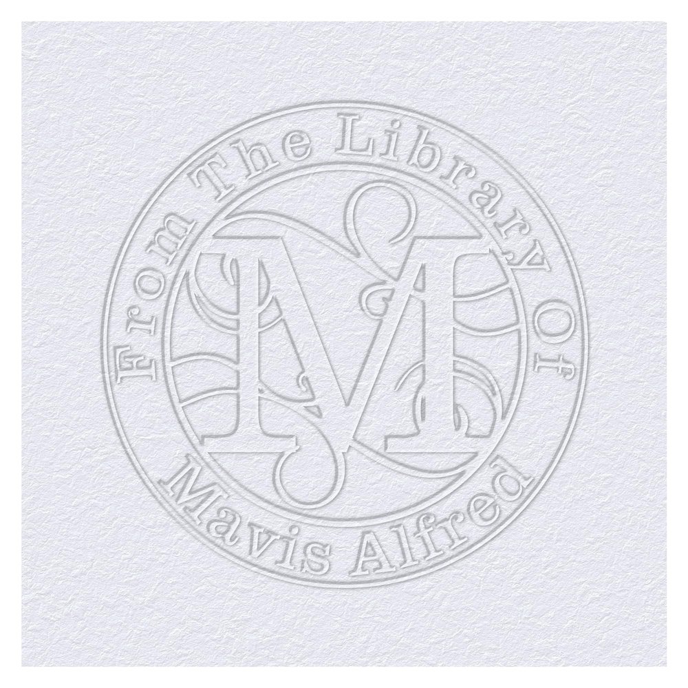 Personalized Initial & Name Embosser Stamp - Custom Name Hand-Held Embossing Stamp Best for Books, Envelopes, Napkins,Floral Ex Libris Great Book Lover Gift (Initial 10)