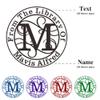 Personalized Initial & Name Embosser Stamp - Custom Name Hand-Held Embossing Stamp Best for Books, Envelopes, Napkins,Floral Ex Libris Great Book Lover Gift (Initial 10) view 2
