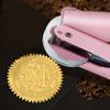 Personalized Initial & Name Embosser Stamp - Custom Name Hand-Held Embossing Stamp Best for Books, Envelopes, Napkins,Floral Ex Libris Great Book Lover Gift (Initial 10) view 3