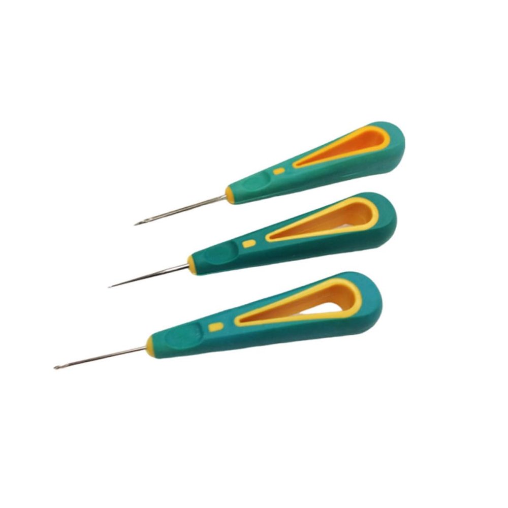 IWOWHERO 3pcs Practical Sewing Loop Kit Silicone Handle for Sewing Patchwork Turning Corners Drilling Craft Tool Kits