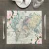 TRAVEL THEMED Premium Paper Placemats | Set of 24 Sheets | 17.25" x 12" | Printed in USA | Reusable and disposable view 1