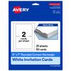 Avery Printable Rectangle Cards with Rounded Corners, 5" x 7", Matte White Cardstock, Laser & Inkjet Printable, 50 Total, Great for Invitations, Thank You Messages, and More view 1