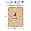 Avery Printable Rectangle Cards with Scalloped Edges, 3.5" x 5", Glossy White Cardstock, Laser/Inkjet, 200 Total, Great for Postcards, Thank You Cards, and More view 4