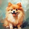 Bcdfgybcaxn Embroidery Cross Stitch kit for Beginners Pomeranian pet Dog,Cute Animal Dog,DIY Needlepoint Kits Embroidery Patterns 11CT Arts Home Decor,16X20in view 1