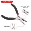 HARFINGTON Long Nose Pliers 4.5" Mini Jewelry Pliers with Cutter Thin Precision Jewelry Flat Jaws for Beading Tool Hobby Craft view 3