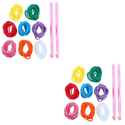 CORHAD 196pcs Potholder Craft Elastic Rope Weaving Tools for Boy Girl Bright Colors for Projects Educational Fun Craft Supplies for Family Activities