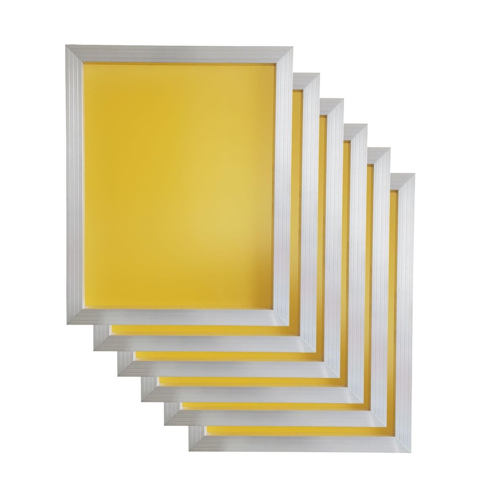 YLZ Aluminum Silk Screen Printing Screens 16 x 20 Inch Frame-230 White Mesh (6 PC)