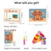 Latch Hook Rug Kit for Adults Cute Cartoon Cocker Spaniel Dog on Beach Pre-Printed Handmade Carpet Crochet Yarn Craft DIY Hook and Latch Door Mat Tapestry Home Floor Decoration 52x38cm(1) view 2