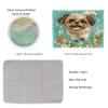 Latch Hook Kit Rug for Adults Cute Shih Tzu Dog Running in Flowers Pre-Printed Handmade Carpet Crochet Yarn Craft DIY Hook and Latch Door Mat Tapestry Home Floor Decor 52x38cm-20 view 3
