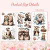 Peacoblue Rub on Transfer Decal Sticker for Furniture Craft Decor 6"x12" Cute River Animals, 3Pcs Waterproof UV DTF Transfer for Drawer Dresser Glass Porcelain Wood Plastic Window view 2