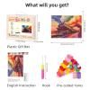 DIY Latch Hook Kit Rug for Adults Rainbow Steam Train Pre-Printed Handmade Carpet Crochet Yarn Craft Hook and Latch Door Mat Tapestry Home Floor Decor 52x38cm-7 view 2