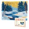 DIY Latch Hook Kit Rug for Adults Natural Landscape Snow Forest River Pre-Printed Handmade Carpet Crochet Yarn Craft Hook and Latch Door Mat Tapestry Home Floor Decor 52x38cm-2 view 1