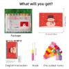White Snowflakes Christmas Tree Snowman Latch Hook Rug Kit for Adults Pre-Printed Handmade Carpet Crochet Yarn Craft DIY Hook and Latch Door Mat Tapestry Home Floor Decoration 60x40cm(2) view 2