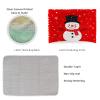 White Snowflakes Christmas Tree Snowman Latch Hook Rug Kit for Adults Pre-Printed Handmade Carpet Crochet Yarn Craft DIY Hook and Latch Door Mat Tapestry Home Floor Decoration 60x40cm(2) view 3