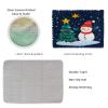 Latch Hook Rug Kit for Adults Merry Christmas Winter Snowman Pre-Printed Handmade Carpet Crochet Yarn Craft DIY Hook and Latch Door Mat Tapestry Home Floor Decoration 60x40cm(12) view 3