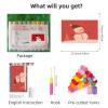 Latch Hook Rug Kit for Adults Merry Christmas Winter Snowman Pre-Printed Handmade Carpet Crochet Yarn Craft DIY Hook and Latch Door Mat Tapestry Home Floor Decoration 60x40cm(9) view 2