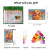Latch Hook Rug Kit for Adults Golden Retriever Dog with Angel Wing Pre-Printed Handmade Carpet Crochet Yarn Craft DIY Hook and Latch Door Mat Tapestry Home Floor Decoration 60x40cm(8) view 2