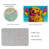 Latch Hook Rug Kit for Adults Golden Retriever Dog with Angel Wing Pre-Printed Handmade Carpet Crochet Yarn Craft DIY Hook and Latch Door Mat Tapestry Home Floor Decoration 60x40cm(8) view 3