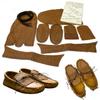 Moccasins Making Kit - Handmade Moccasins Kit - DIY Leather Moccasin Craft Project - Miscellaneous Brown or Tan Colors (Men's 10 / Women's 12 - Suede) view 1