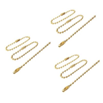 CORHAD 150pcs Adjustable Golden Chain Bead Connector Clasp Metal Tag Keyring for Crafting Dog Tags Pendant Necklaces and More