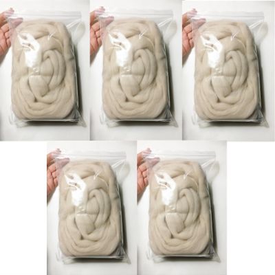 Morezmore HR125-500 Merino Wool Roving for Needle Felting 500g Off White