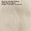 Morezmore HR125-500 Merino Wool Roving for Needle Felting 500g Off White view 2