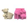 XEGZLH Bear Flower Pots Mold Epoxy Resin Molds Pen Holder Candle Holder Cement Planter Silicone Mould Home Decorations view 1