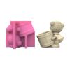 XEGZLH Bear Flower Pots Mold Epoxy Resin Molds Pen Holder Candle Holder Cement Planter Silicone Mould Home Decorations view 3