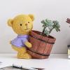 XEGZLH Bear Flower Pots Mold Epoxy Resin Molds Pen Holder Candle Holder Cement Planter Silicone Mould Home Decorations view 4