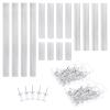 PATIKIL 4 Pack Layout Block System for Stained Glass Panels 12" 8" 6" 3", 16 Pcs Panels with 100 Push Pins for Stained Glass Making Craft view 1