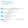 PATIKIL 4 Pack Layout Block System for Stained Glass Panels 12" 8" 6" 3", 16 Pcs Panels with 100 Push Pins for Stained Glass Making Craft view 2