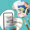 Art Drying Rack For Classroom - Mobile Metal Art Storage Rack, Classrooms Foldable Oil Painting Air Drying Rack, Sturdy Metal Art Rack, With 360-degree Universal Wheels Art Drying Rack(20-layer) view 4