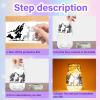 CREATCABIN 6Pcs Animals Silhouettes Mason Jar Decor Laser Cut Cardboard Scrapbook Cutouts Die Cuts Embellishments PVC Lamp Film for Crafting Lantern Jars Wall Painting Glass-No Sticker 8x3.5Inch view 4
