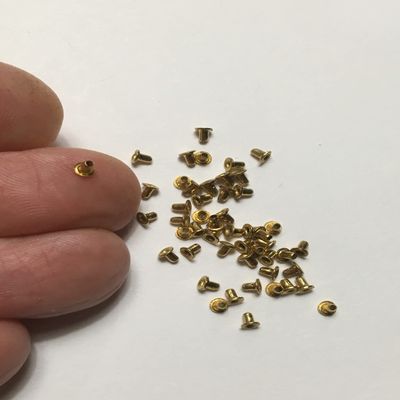 Morezmore M00890-A 50pc Mini Grommets Eyelets Brass 1.5mm 1:6 1:12 Scale