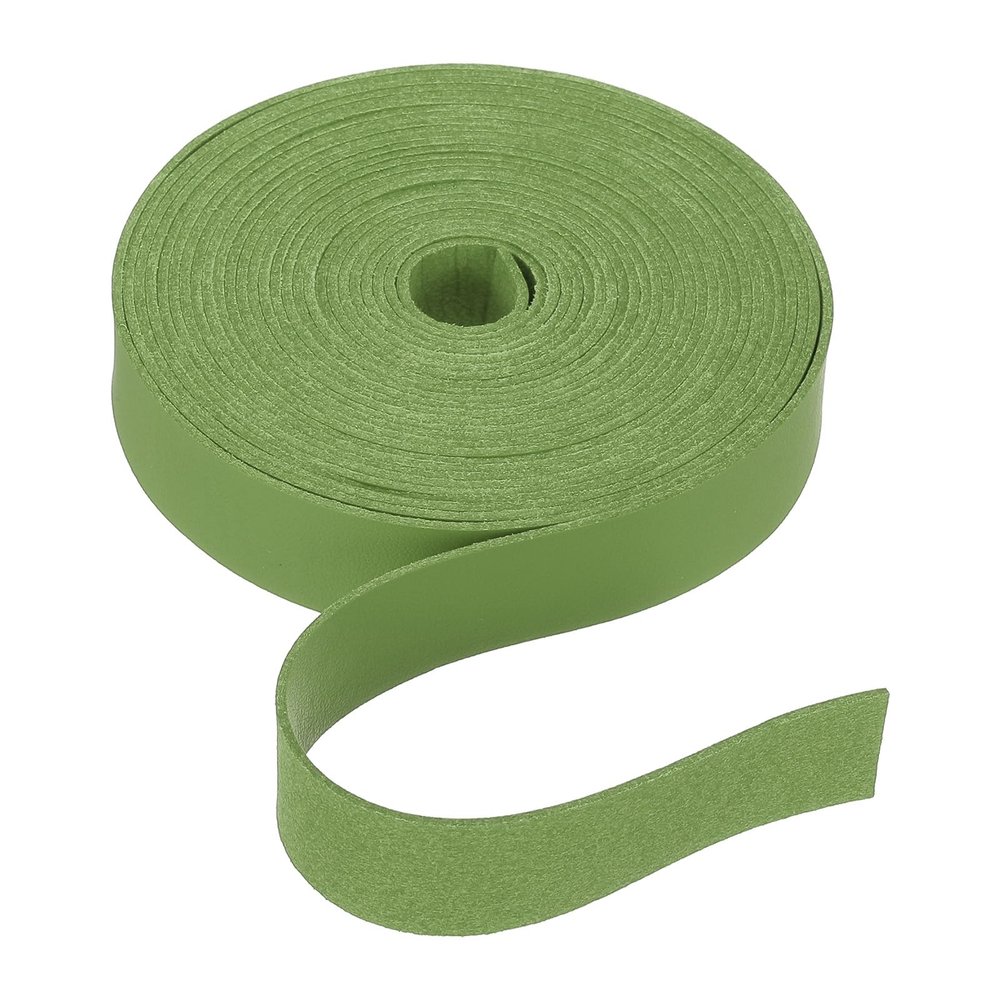 Rebower Flat Leather Cord,197 Inch 20mm Leather String PU Faux Leather Strips Strap,[for Jewelry Making DIY Craft Projects Belts Keychains Accessories]-5m/Fruit Green